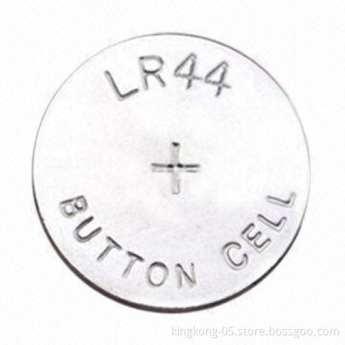LR44 Alkaline ZnMn Button-cell Battery, CE, RoHS and SGS Marks